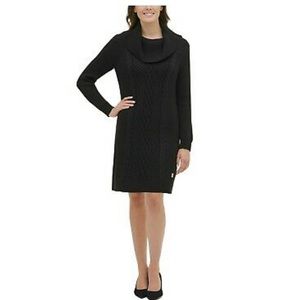 Tommy Hilfiger Cowlneck Solid Sweater Dress